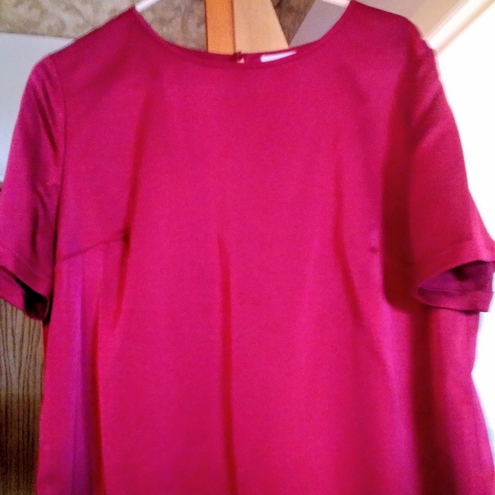 Cranberry satin blouse by Liz Claiborne new